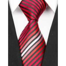 stropdas smalle streep rood wit